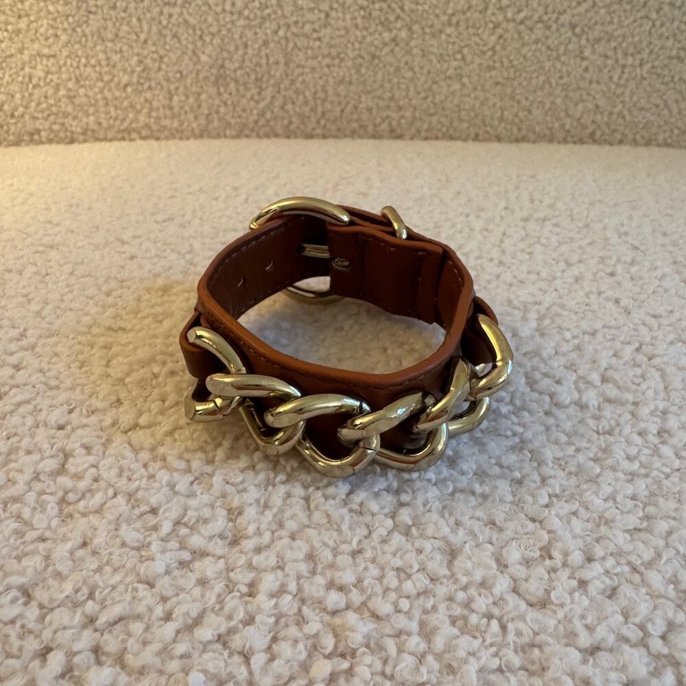 Banana Republic Leather Chain Bracelet - Brown